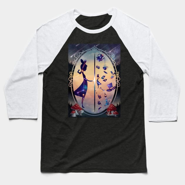 Alice in Wonderland Baseball T-Shirt by KucingKecil